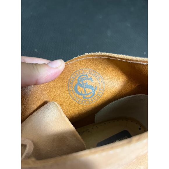 CLARKS‎ ORIGINALs Desert Boots CFS Charles F. Stead LEEDS ENGLAND Size 7.5 Pink - Picture 7 of 9